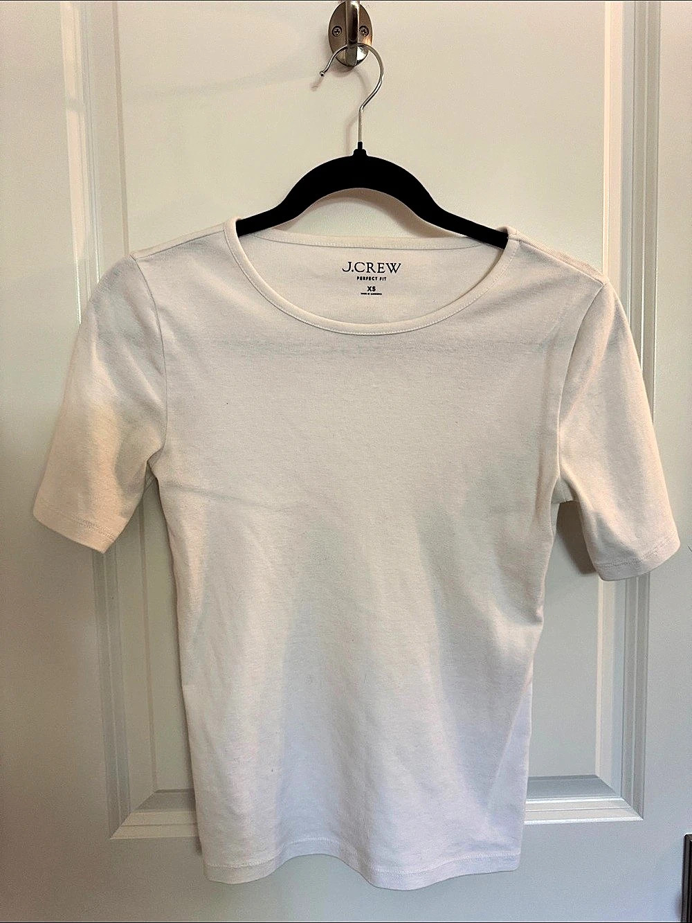J.Crew Perfect Fit Tee Short Sleeve White Extra Small